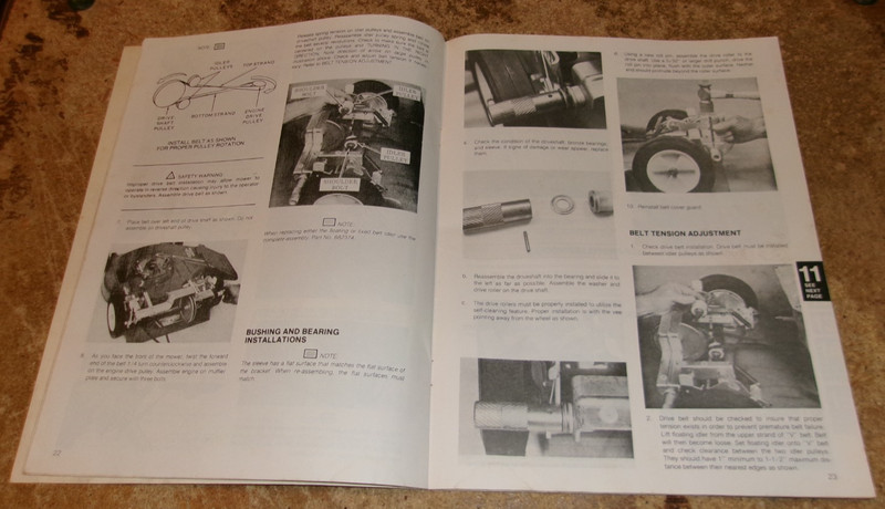 1979 lawn-boy 4501/8601 push mowers operators manual good used gallery