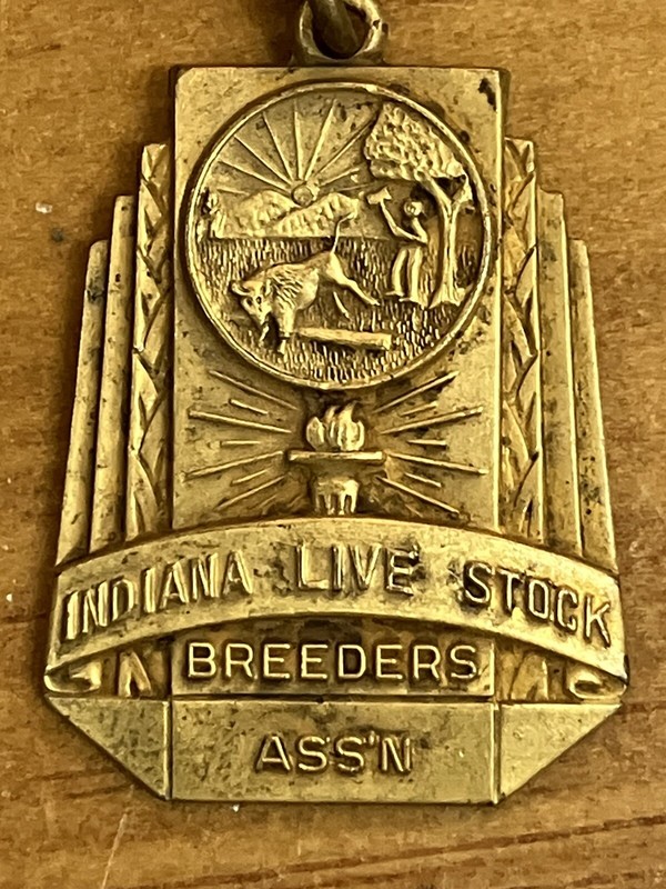 1942 Calf Club Indiana Livestock Breeders Cattle Sterling Silver Gold Tone gallery