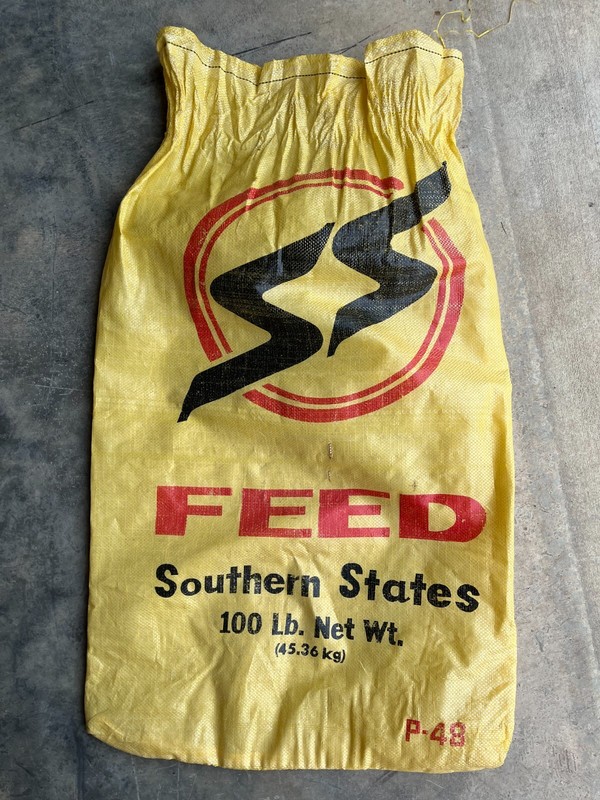 Southern States Feed Bag Gunny Sack Wall art, theatre prop
