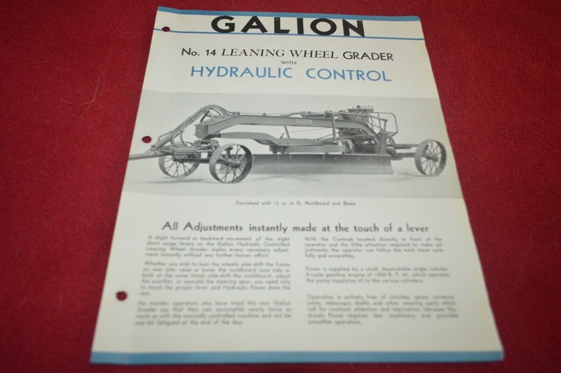 Galion No. 14 Leaning Wheel Grader For 1936 Brochure DCPA13
