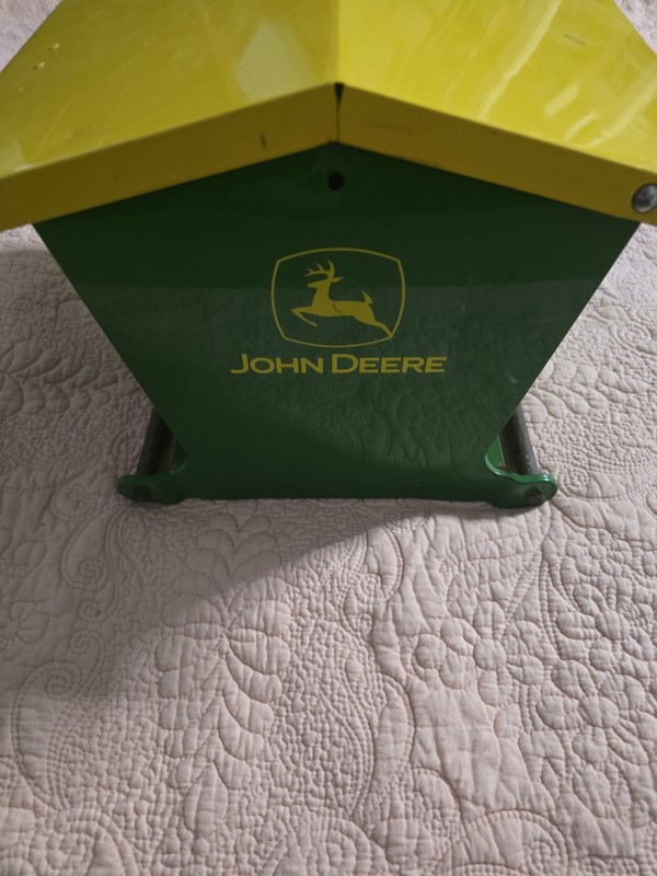 John Deer Vintage Large Bird Feeder Metal Tin