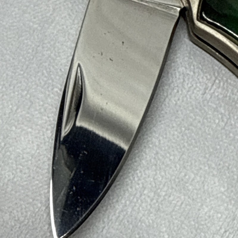 John Deere Tractor Stainless Steel Folding Pocket Knife with Green Handle gallery