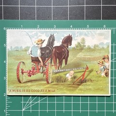 Walter A. Wood Agriculture Trade Card, Multicolor Advertising 1887