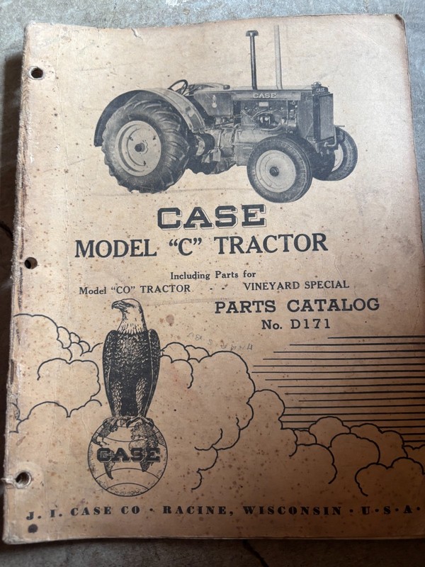 Case Tractor C Tractor Parts Book Manual AMIL26 no2