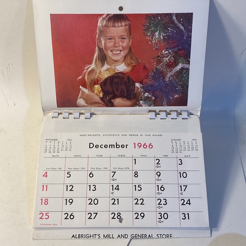 1966 Red Rose Farm Feeds Eshelman & Sons Advertising Calendar