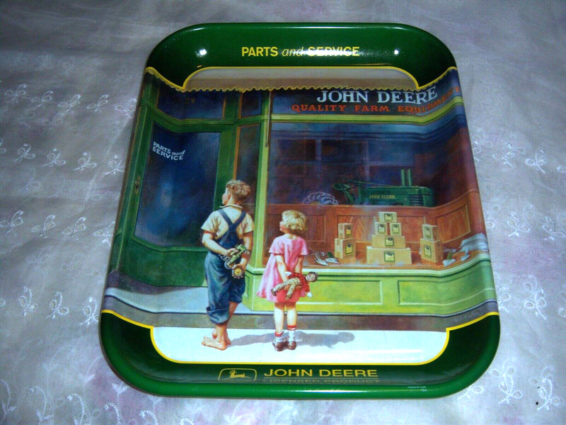 Vintage JOHN DEERE Metal Serving Tray 13” X 10.5” Store Friend in Need 1999 USA