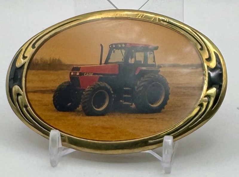 Case IH International Harvester Photo KAP Belt Buckle 1986 Solid Brass