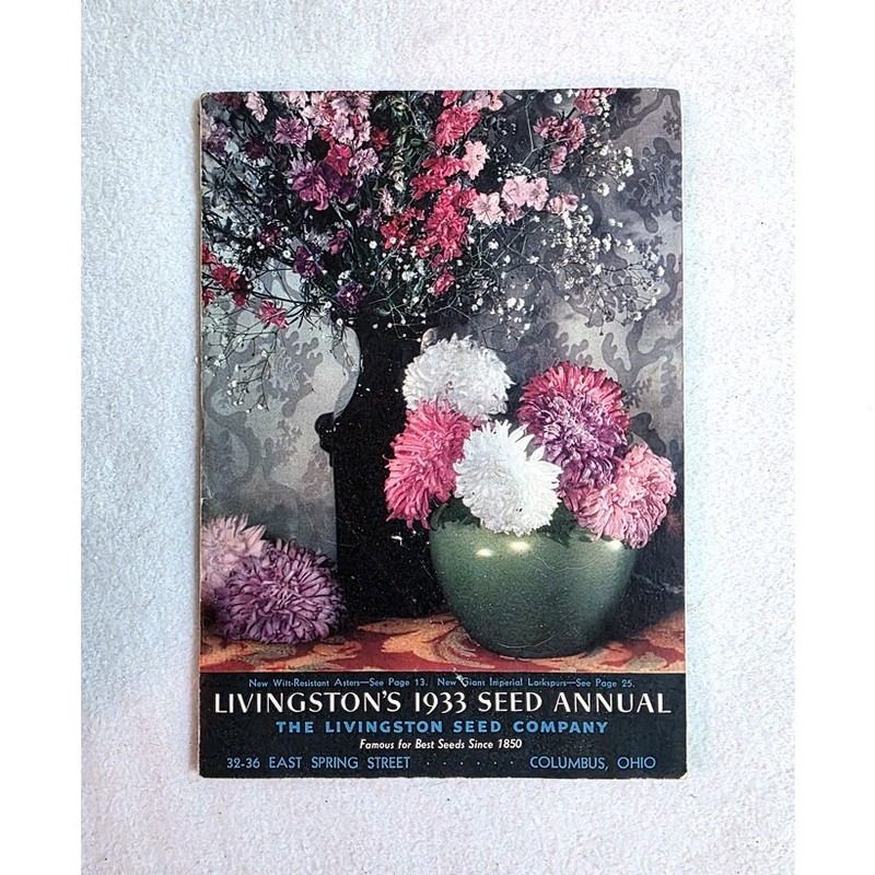 1933 Livingston’s Seed Annual Catalog Columbus Ohio Lovely Covers