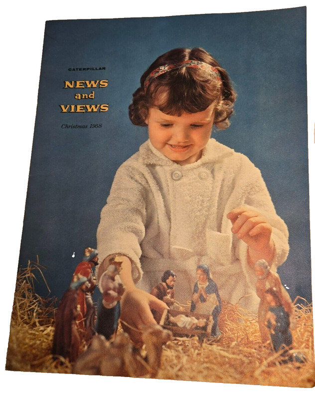 Caterpillar 1958 Christmas News and Views 22 page book – Advertising Americana