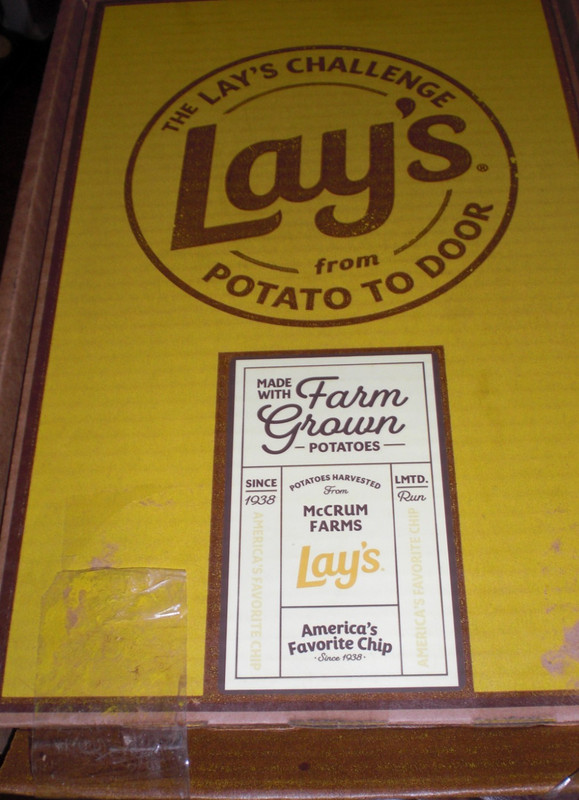 LAYS 60th SUPER BOWL 72 HOUR POTATO TO DOOR CHALLENGE LIMITED EDITION BOXED CHIP