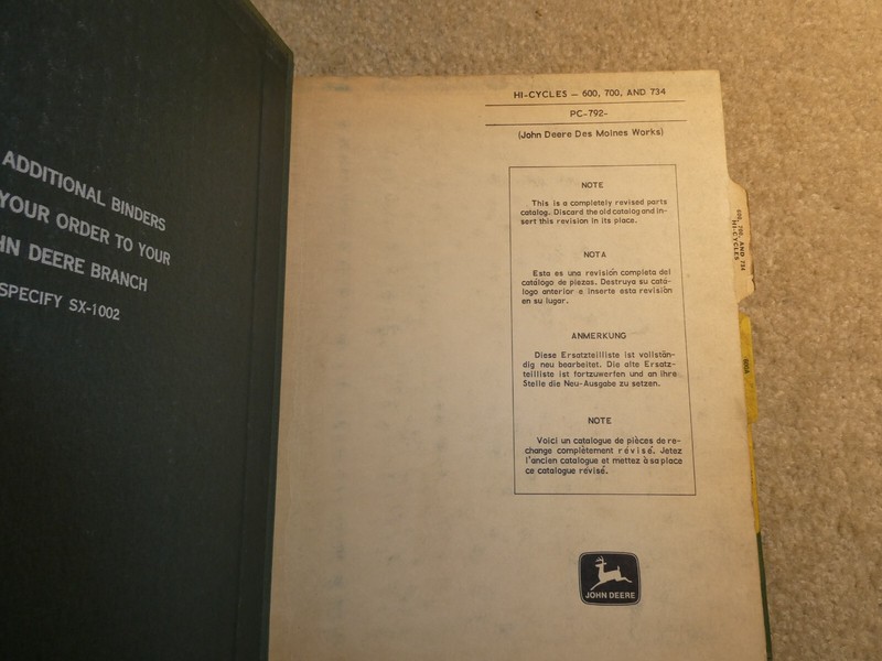 Vintage 1964-78 Bound John Deere Hi Cycles Hitches More Parts Catalogs gallery