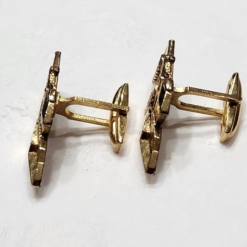 Vintage Allis Chalmers Bulldozer - Men's Cufflinks - 1.25" Wide - Gold Tone gallery