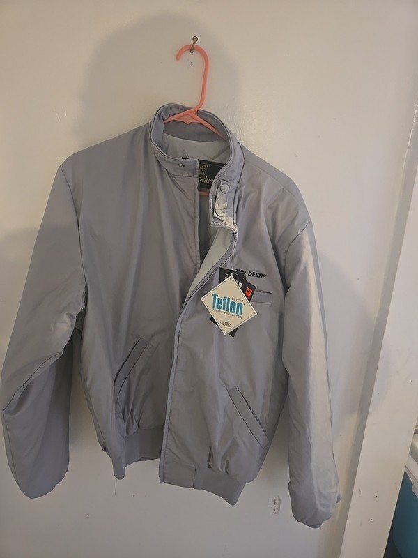 K-products John Deere Jacket With Thinslate, Teflon Grey Zip Up Work Size Large