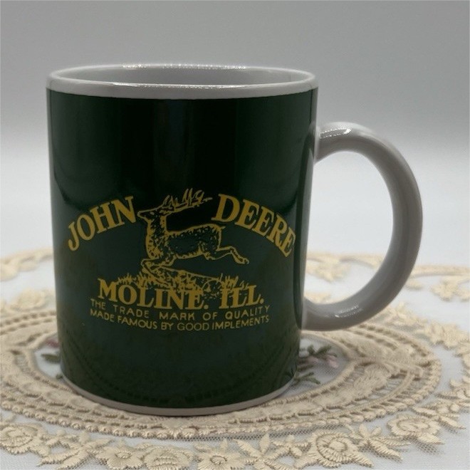 John Deere Moline IL Green Coffee Mug Gibson Licensed Dishwasher Microwave Safe
