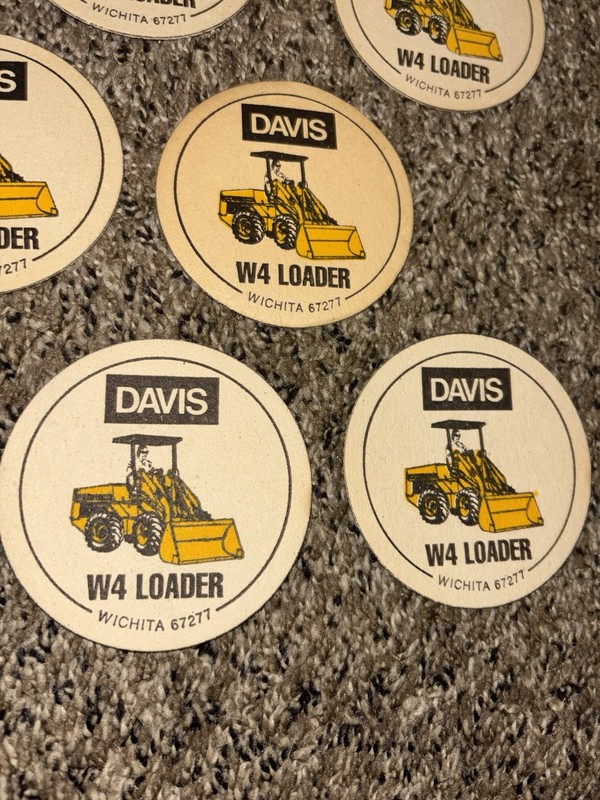 Vintage JI Case Davis W4 Loader Advertising Coasters Set of 8 Heavy Equipment gallery