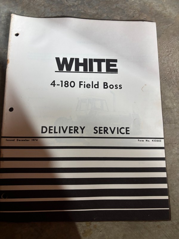 White Tractor 4-180 Tractor Delivery Service Manual AMIL26
