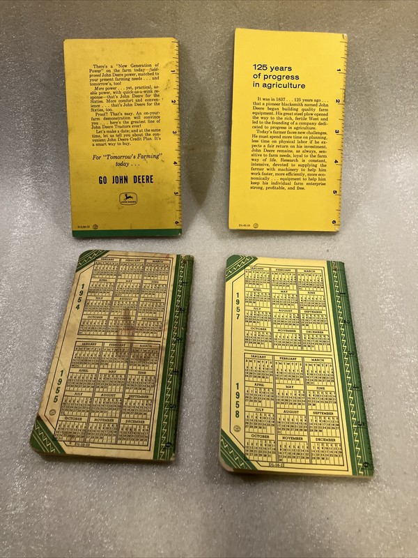 1954 1957 1961 And 1962 John Deere Farmer's Pocket Notebook Ledger Lot gallery
