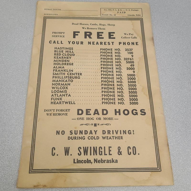Vtg 1940s Lincoln Nebraska RENDERING CO FARM RECORD BOOKS Advertising Lot 3 gallery