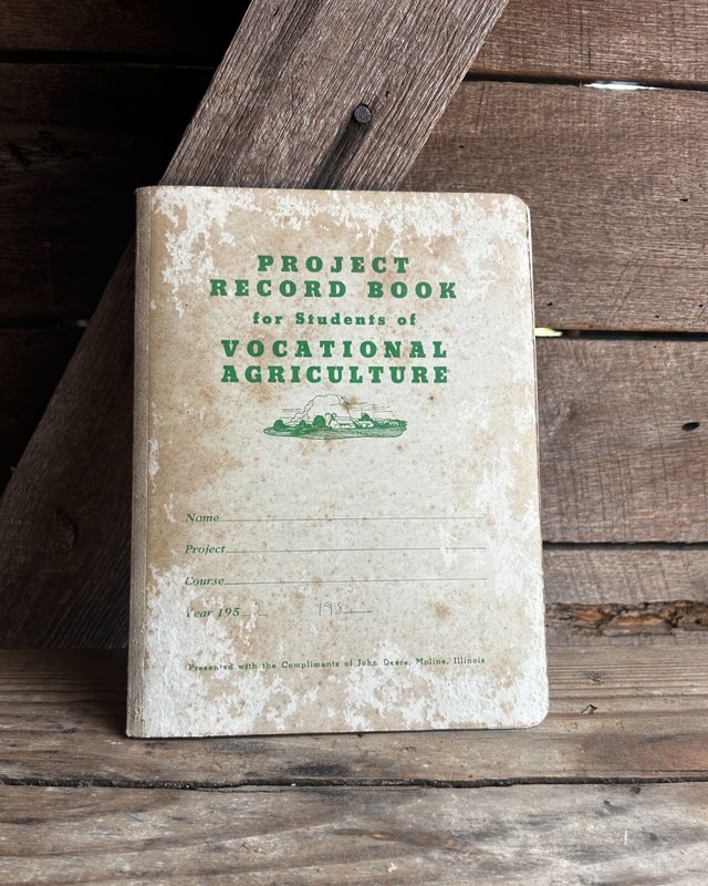 Vtg 1950s John Deere Vocational Agriculture Project Record Book 1940s Farm