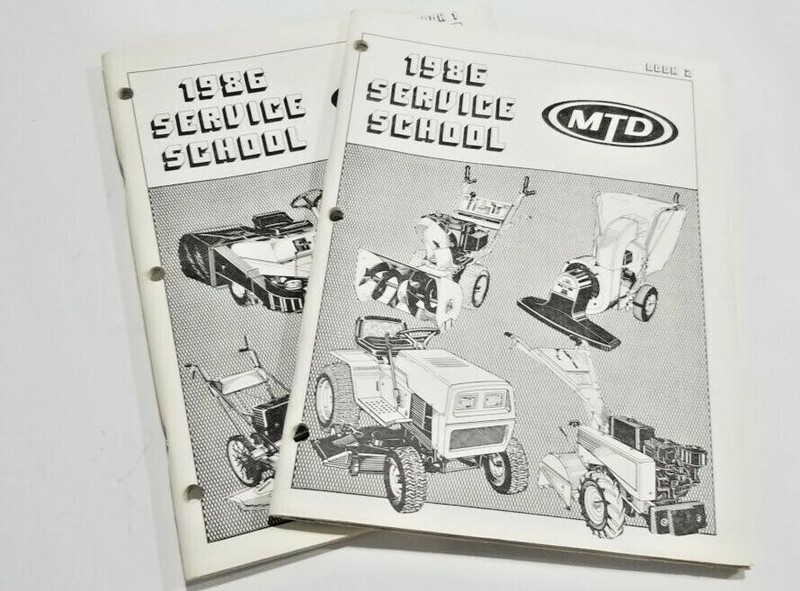 2 x 1986 MTD Products Inc. Service School Text Manuals Books 1 & 2