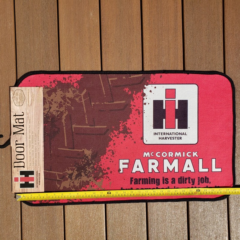 International Harvester McCormick Farmall FARMING DIRTY JOB Door Mat IH Doormat gallery