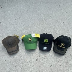 Brand new John Deere Lot of 4 Logo Hats/Caps – Green, Black, Brown Agriculture