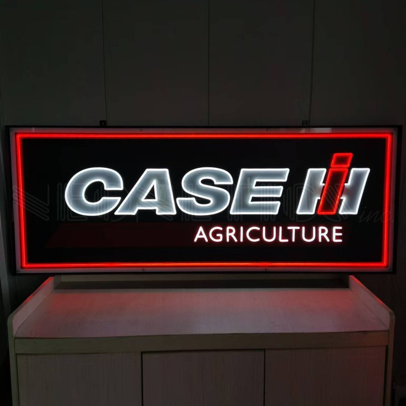 Case IH International Harvester Farm Barn Tractor LED Neon 47″ Steel sign lamp