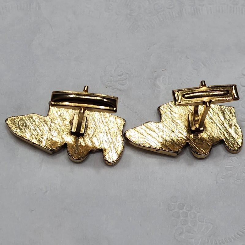 Vintage Allis Chalmers Bulldozer - Men's Cufflinks - 1.25" Wide - Gold Tone gallery