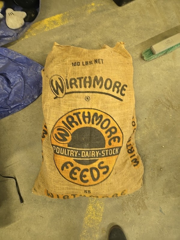 Vintage Withmore Feeds Poultry Dairy Stock burlap sack