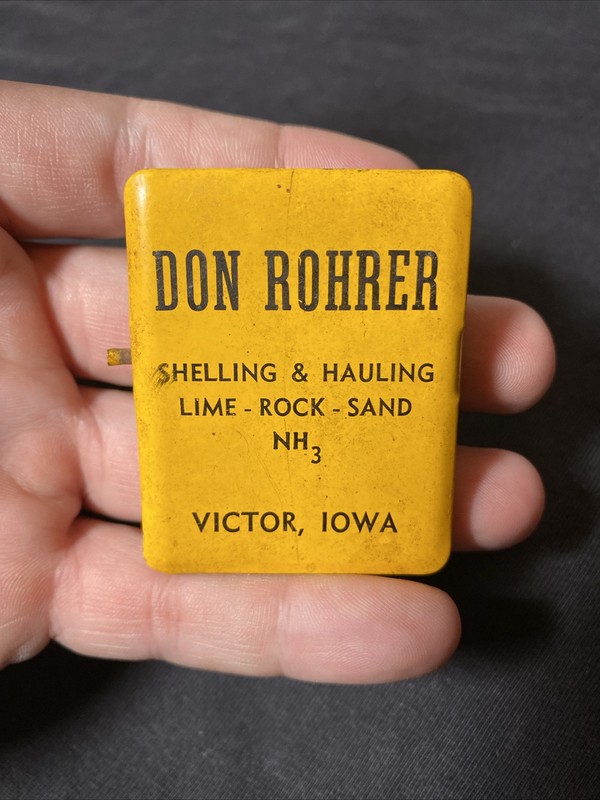 Vintage Paperclip Victor Iowa Don Rohrer Shelling Lime Rock Sand