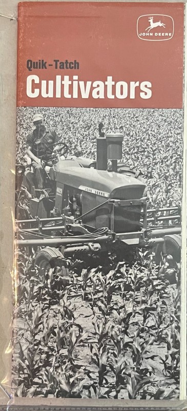 John Deere Quik-Tatch Cultivators Brochure 2510 4020 1967. Excellent Condition