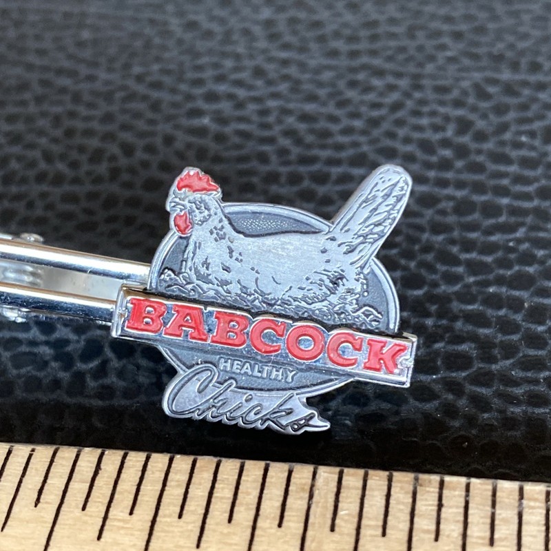 Babcock Healthy Chicks Tie Clip Vtg 70’s Hen Chicken Egg Breed Advertising Promo gallery