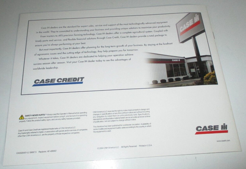 *Case IH JXU Series JX1080U JX1090U JX1100U Tractor Sales Brochure 2004 CIH OEM! gallery