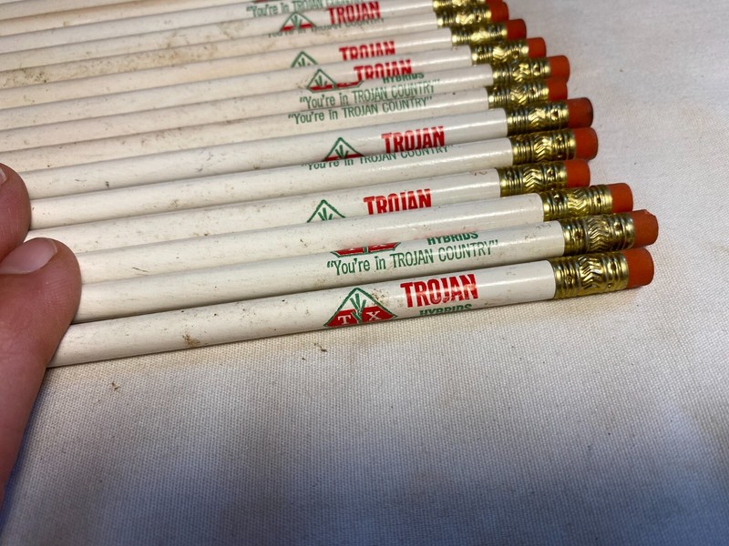 Lot of 25 Vintage TX Trojan Hybrid Advertising Pencils gallery