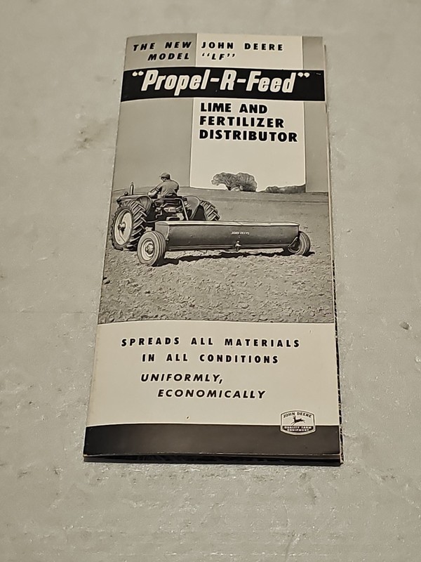 Original 1955 John Deere Propel-R-Feed Distributor Sales Brochure