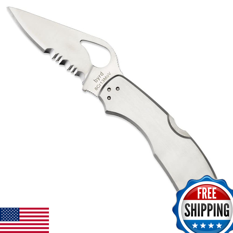 Spyderco Byrd Meadowlark 2 Knife 2.90 Steel Blade And Durable Stainless Steel