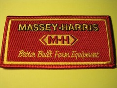 FARM TRACTOR PATCH MASSEY-HARRIS IRON ON – SEW ON FARMER LAND RANCH COLLECTOR