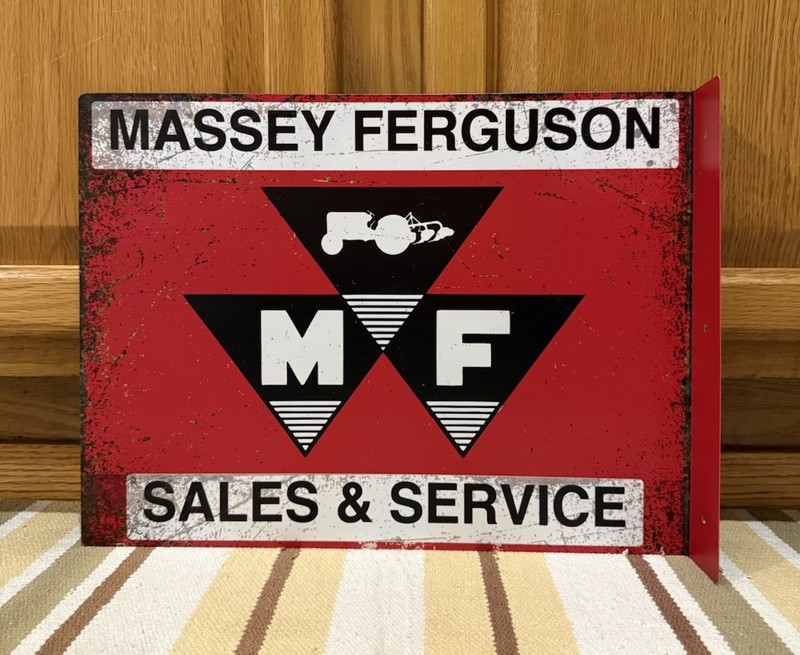 Massey Ferguson Sales Services Sign Tractor Farm Parts Vintage Style Wall Decor
