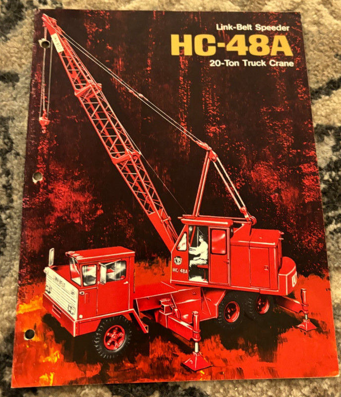 Link Belt Speeder HC-48A 20 Ton Truck Crane Brochure FCCA25