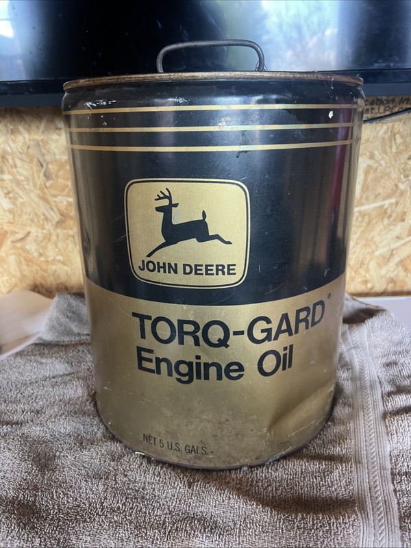 Vintage John Deere Torq-Gard Engine Oil Bucket