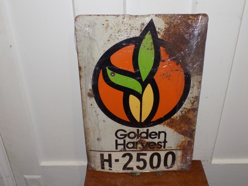 Vintage Golden Harvest Agricultural Metal Sign