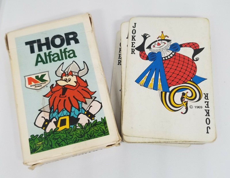 Vintage Advertising 1969 NORTHRUP KING Thor Alfalfa Playing Cards