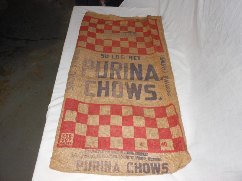 Purine Chows Micro-Mixed 50lb Burlap Bag(empty)