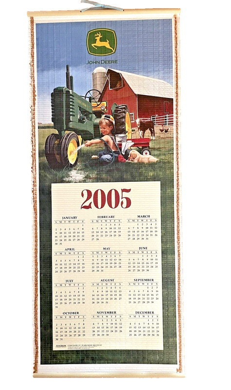 John Deere Americana Zolan Fine Arts 2005 2006 Calendar 12.5 Wide x 30 Long