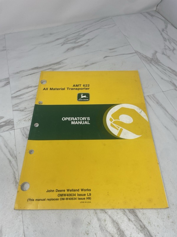 John Deere AMT 622 All Material Transporter Operators Manual OMW40634 Issue L9
