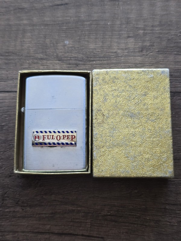Vintage Ful O Pep Chicken Feed Cigarette lighter Flip-Top by Barlow