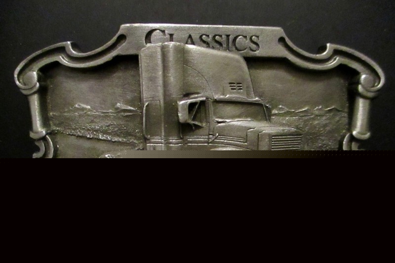 1988 Navistar IH International 8300 Semi Truck Cab Tractor Pewter Belt Buckle