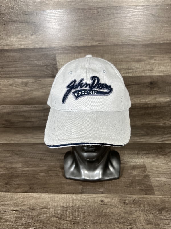 John Deere Gray cap hat since 1837 One Size Fits All