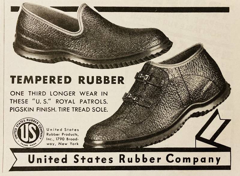 1936 AD.(XH82)~U.S. RUBBER CO. BROADWAY, NY. U.S. ROYAL PATROLS RUBBER SHOES