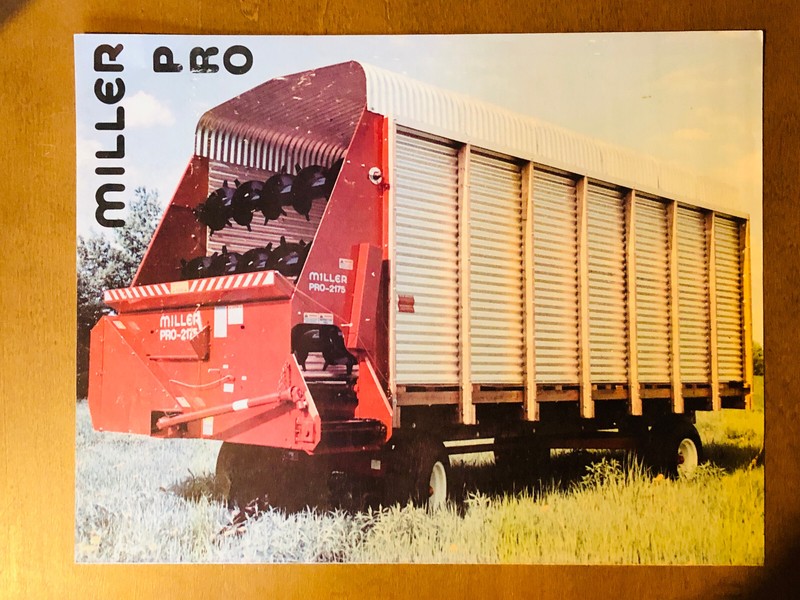 1983 Miller Pro 2150 2175 & 2200 Forage Box & Wagons Sales Specs Brochure